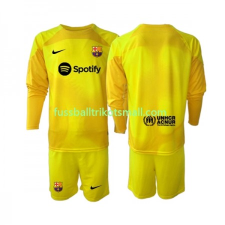 Fußballtrikots FC Barcelona Torwart Kinder 2022-2023 Langarm Fourth trikot kaufen